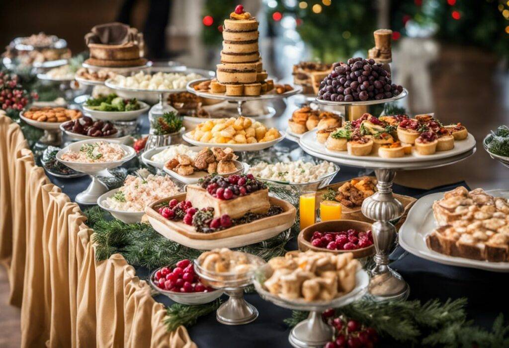 Large Holiday Buffet overwhelming food and desserts #CVD #CVDawareness #HeartFailure #HeartDisease #HealthyHeart #WeightLoss