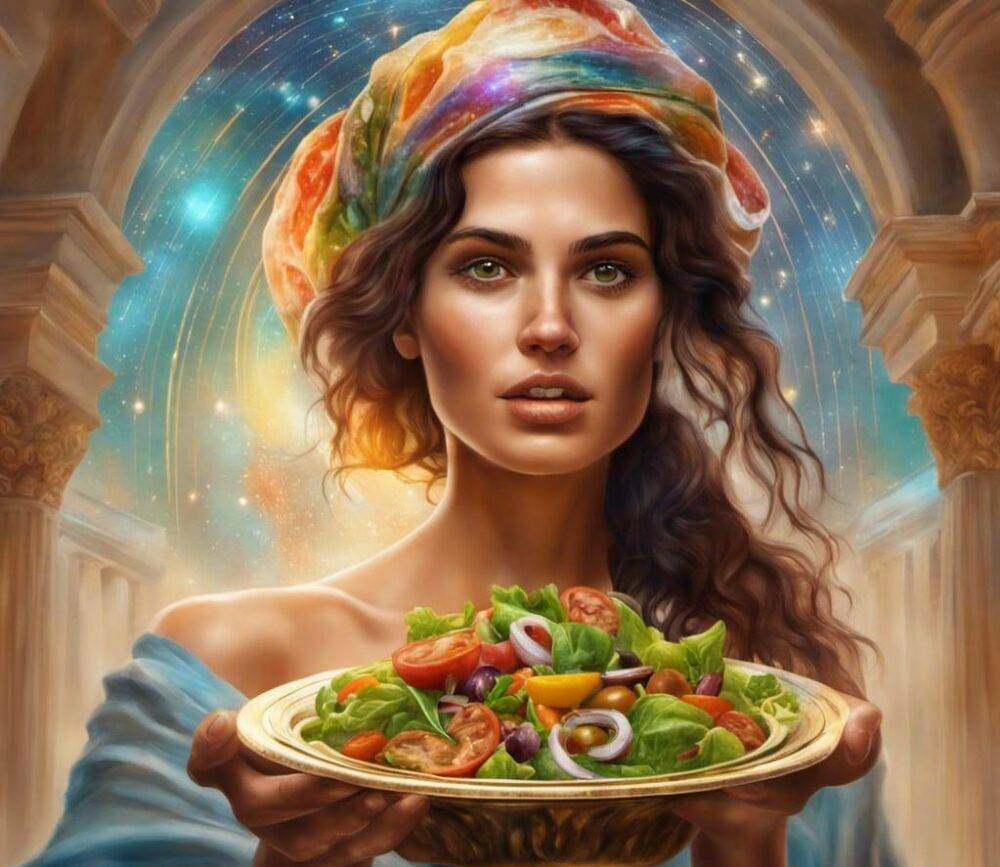 cropped-attractive-Greek-woman-presenting-Mediterranean-diet-salad. #LowerCholesterolNaturally #CholesterolHealthTips #Hypercholesterolemia #Semaglutide #WeightLoss