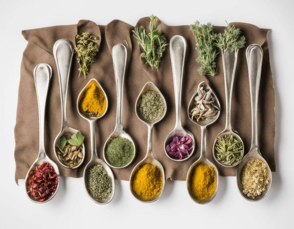 many Herbs mixed and separated spoons #FLD #HealthReport #WeightLoss