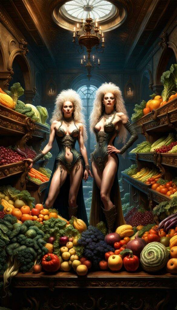 Flashy Witch Angels in Room of Fruit n Vegetables #LowerCholesterolNaturally #LowerCholesterolNaturally #CholesterolHealthTips #Hypercholesterolemia #Semaglutide #WeightLoss