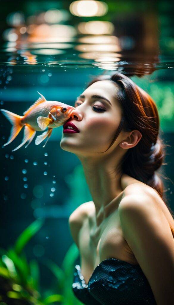 Woman Passionate Fish Embrace Under Dappling Water Lower Cholesterol Naturally Cholesterol Health Tips Ozempic Hypercholesterolemia Semaglutide Weight Loss