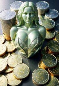 Sea of Coins Love Ethics Money Statuary