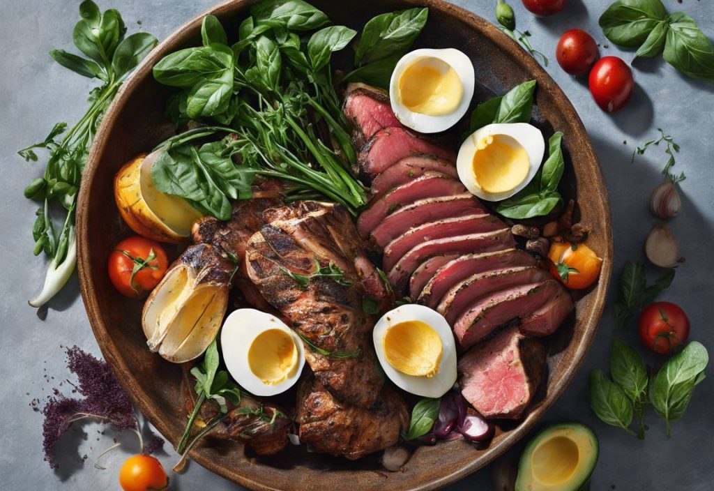 Large plate of Keto-friendly foods Natural Ozempic Semaglutide